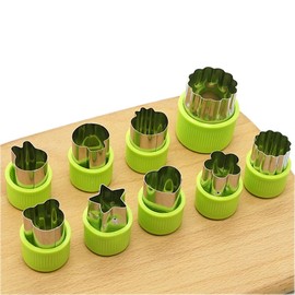 Vegetable Fruit Cutters for Kids, 9 Pcs Sandwich Cookie Cutter for Cute Pastry Lunch Party Birthday Food Decor