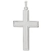 CLEVER SCHMUCK Set Silver Large Men's Cross 32 mm Inside