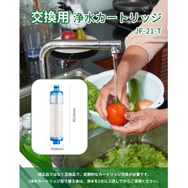 JF-21 Water Purifier Cartridge, All-in-One High Chlorine Removal Cartridge, JF-21-T, JF-21-F, Water Filter Cartridge, Replacement Cartridge, Compatible with JF-20 JF-22, Compatible with JF-21 JF-21 (6