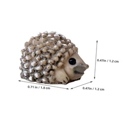 Generic 30pcs Miniature Resin Hedgehog Statues Adorable Animal Figurines for Moss Landscape Decor Garden Decoration and Flower Pot Accessories Grey Light Grey
