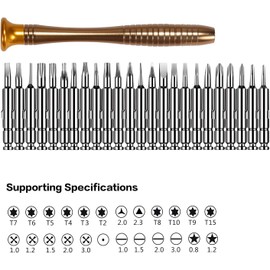 25-in-1-Werkzeugset für die Reparatur von Computern, Tablets, Laptops, Handys, Uhren, Brillen und Elektronik