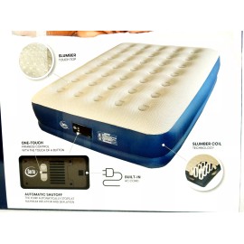 Serta Raised Queen Air Bed Mattress with Built-In AC Air Pump 500 Pound Capacity