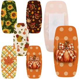 Geiserailie 50 Pcs Large Waterproof Bandages 2'' x 4'' Adhesive Wound Care Bandages Cushioned Flexible Latex Free for First Aids and Protect (Autumn)