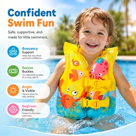 Inflatable Swim Training Vest for Kids – Lightweight PVC Buoyancy Aid for Supervised Pool Practice & Swimming Lessons