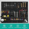 Hogurity Peg Board, 6 Pack 12"x12" Black Metal Pegboard Panels