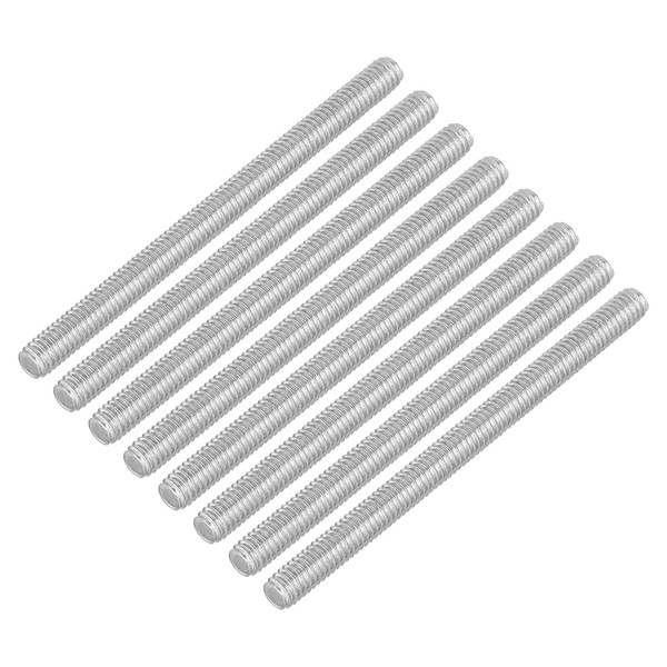 sourcing map 8Pcs Fully Threaded Rod, M4 x 55mm 304