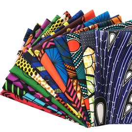 12pcs African Fabric 50x40cm Stripped Cut Cloth Craft DIY Handmade Material Handmade Patchwork Cloth