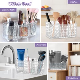 Gentpovth Pack of 2 cosmetic organisers, transparent, Transparent