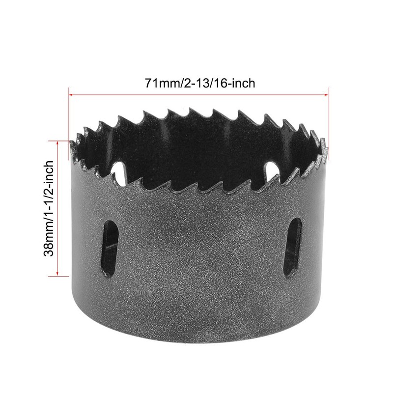 uxcell 2-13/16 Inch (71mm) Bi-Metal Hole Saw for Cutting Aluminum