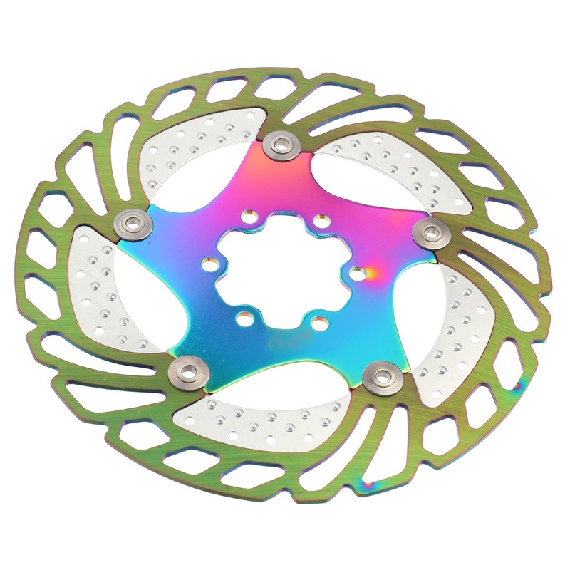 Mountain Bike TitaniumPlated Cooling Disc Brake Rotor 6 Nails Cycling