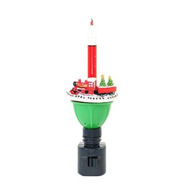 Roman Christmas Train Bubble Night Light, 7"H, Plastic