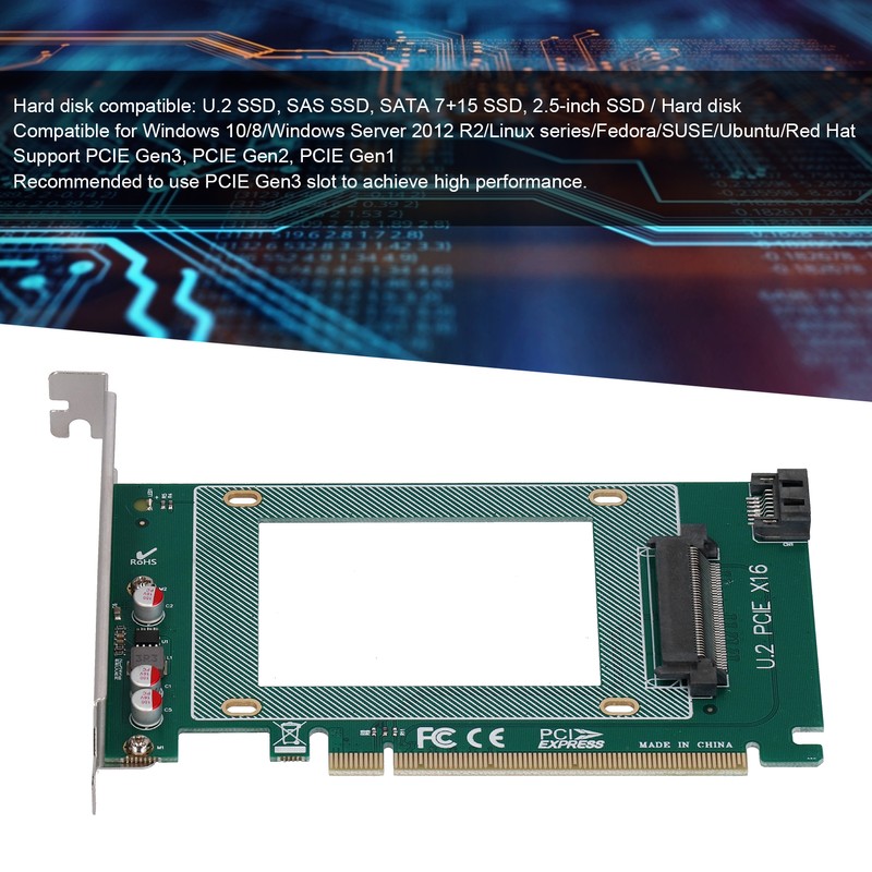 Adapter Card ST518 PCI-E X16 U.2 SFF-8639 2.5 inch NVMe