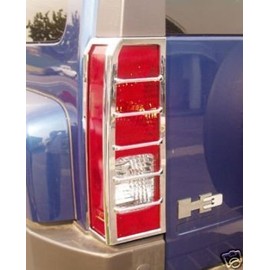 Avanzato Chrome Tail Light Cover Trim Bezel Guard Compatible with Hummer H3 2006, 2007, 2008, 2008, 2009, and 2010