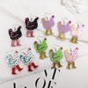 Chicken in Boots Dangle Earrings - Rooster in High Heels