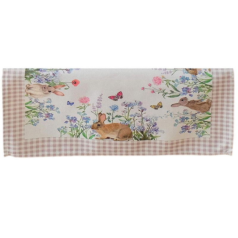 texpot Tablecloth 85 x 85 cm with Bunny & Flowers