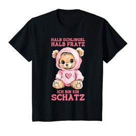 Kids Halb Schlingel Halb Fratz Ich Bin Ein Schatz Mädchen Bärchen T-Shirt