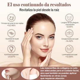 10pcs Mascarilla de ColáGeno-Colageno,Bio Mascarilla Colageno,Mascarilla Facial Coreana de Colágeno Hidrogel Nocturna - Hidratación Profundo para Mini