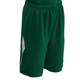 Champro Unisex-Youth Pivot Reversible Basketball Shorts, Forest Green, White, Youth Large