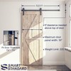SMARTSTANDARD 5 Feet Heavy Duty Sturdy Sliding Barn Door Hardware