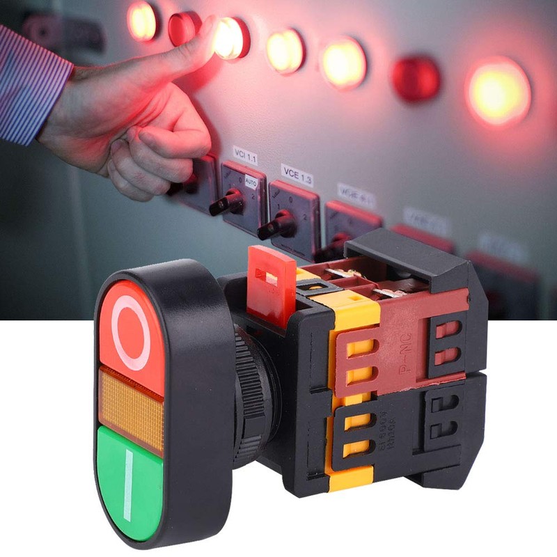 APBB-22 / 25N LED Light Double Push Button Switch NO