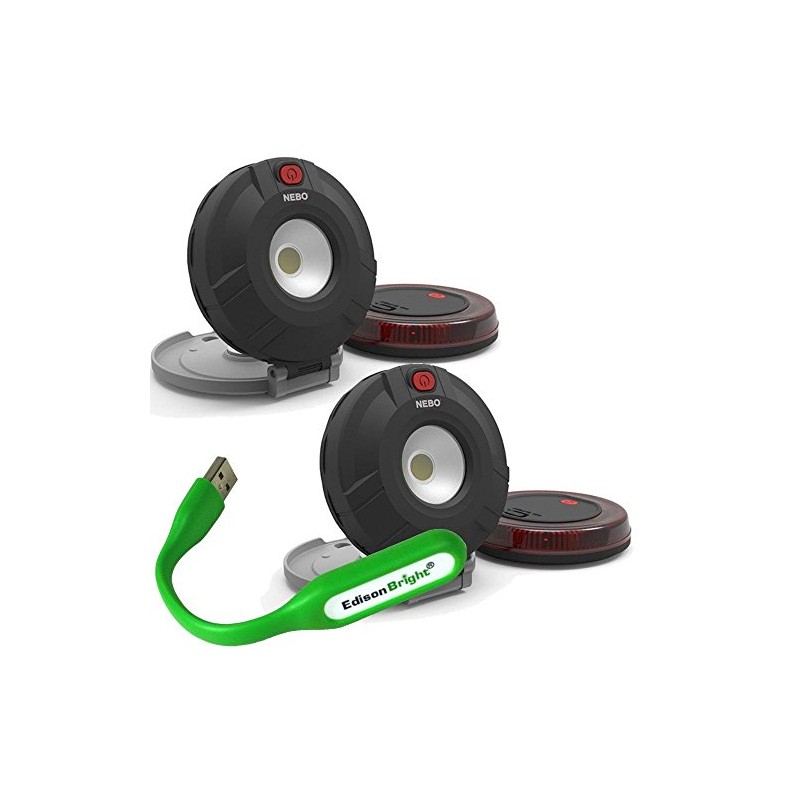2 Pack bundle: Nebo 6391 Twin Pucks 160 lumen Task