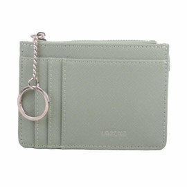 Valita Unisex Small Slim PU Leather Grain Credit Card Travel Case - Mint Green