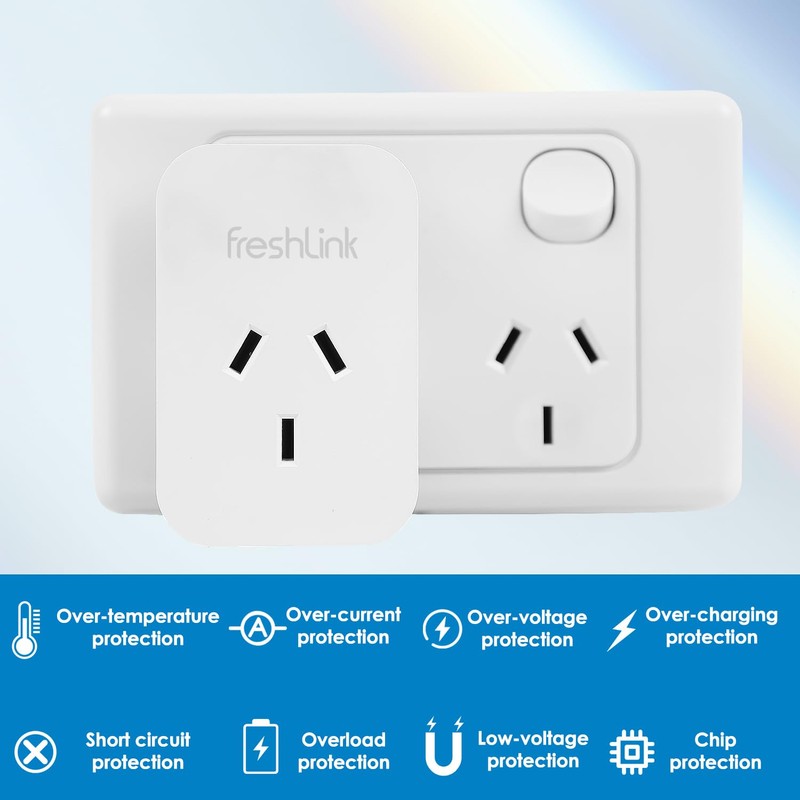 Smart Plug 10A FreshLink Smart Indoor Socket Wi-Fi Bluetooth with