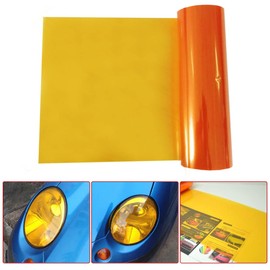 fangfei 12 by 48 inches Self Adhesive Auto Car Tint Headlight Taillight Fog Light Vinyl Smoke Film Sheet Sticker Cover (Orange)