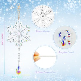 ZABARE Pack of 6 Diamond Painting Christmas Pendants, 5D Diamond Painting DIY Kits Adult Gift Tags for Christmas Decoration, Christmas Tree, Window, Hanging Wall Hanging, Winter Decoration