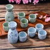 Sake 5-Piece Set, Durable Japanese Sake Ceramic Set Featuring 1