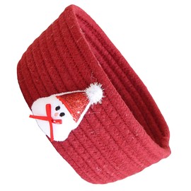 Ciieeo Holiday Character Baskets Cotton Storage Bin Container for Organizing and Crafts Snowflake Style for Christmas Decor and Storage