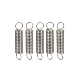 sourcing map Pack of 5 Small Double Hooks Tension Spring Tension Spring Wire Diameter 0.016 Inches Outside Diameter 0.16 Inches Stainless Steel