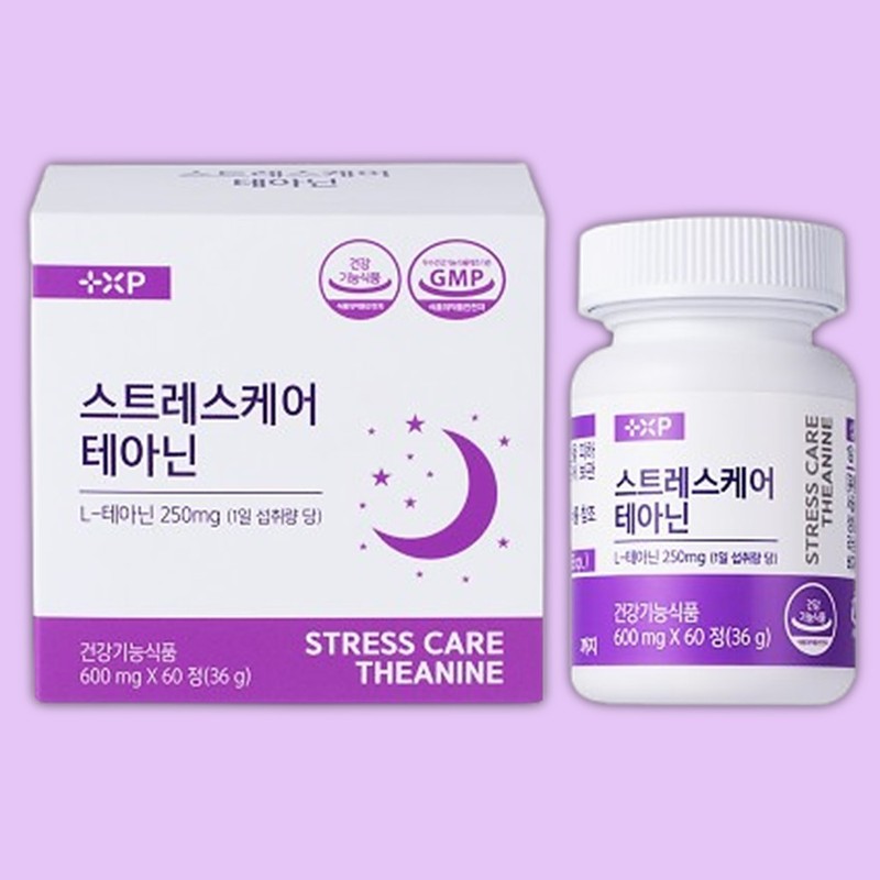 테아닌 스트레스 긴장완화에 도움 건강기능식품, 60정, 1개 L-Theanine Stress Relief