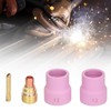 4Pcs TIG Welding Accessory Set Ceramic Nozzle 2.4mm Gas Lens