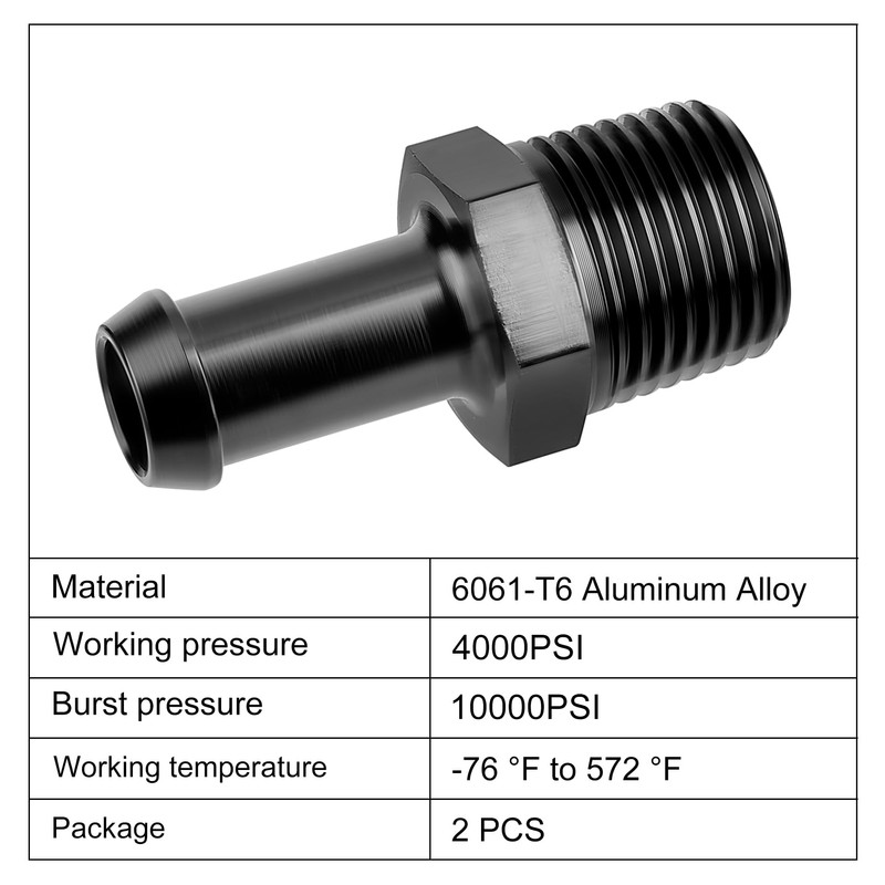 EVIL ENERGY 1/2" NPT Male to 1/2" Barb Fitting Adapter
