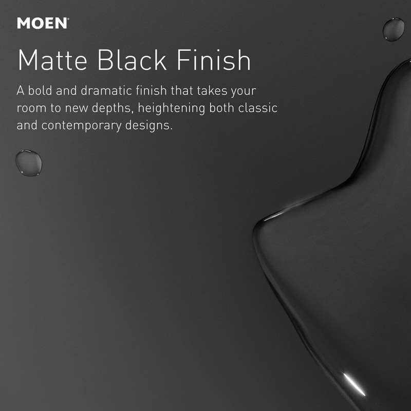 Moen Ronan Matte Black One-Handle Single Hole Modern Bathroom Sink