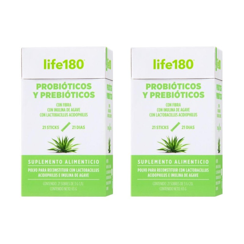 Life180 Dúo Probióticos y Prebióticos Pack de 2 Cajas 21