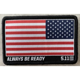5.11 TACTICAL USA FLAG REVERSE WOVEN PATCH RED WHITE & BLUE AMERICAN FLAG