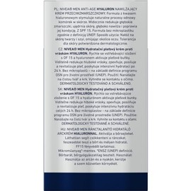 NIVEA MEN Hyaluronic Anti-Ageing Anti-Wrinkle Cream with Hyaluronic Acid for Men 50 ml