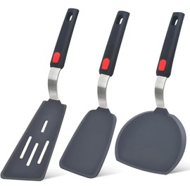 U Chef Set de 3 Espátulas de Silicona Resistentes al Calor, Utensilios de Cocina Antiadherentes, Espátulas Flexibles, Accesorios para Cocina (3 piezas)
