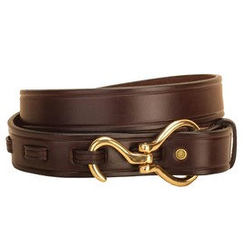 Tory Leather Plain Hoofpick Buckle 1.25 Inch Havana Unisex Belt (38")