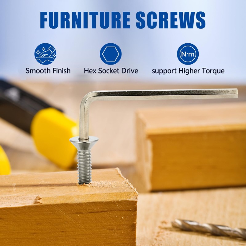 50 Pcs 1/4-20 x 1 Flat Head Socket Cap Screws