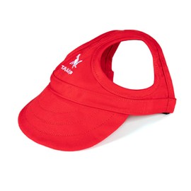 BT Bear Dog Hat with Ear Holes,Dog Baseball Outdoor Cap,Adjustable Summer Travel Sport Hat for Small Medium Dogs(XL,Bright Red)