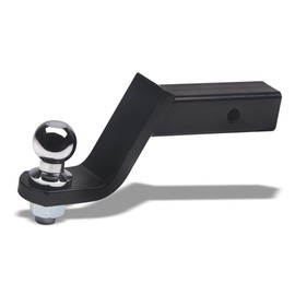 Universal 4" Drop Rear Bumper Trailer Tow Hitch Loaded Ball Mount with Pin & Clip Kit Compatible with 2" x 2" Towing Receiver Tube