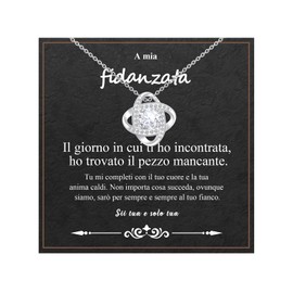 BOCHOI Collana Donna Moglie Amore Fidanzata Argento Idea Regali per lei, Valentino Anniversario Matrimonio Compleanno o Natale - Cofanetto with incluso, Stainless steels