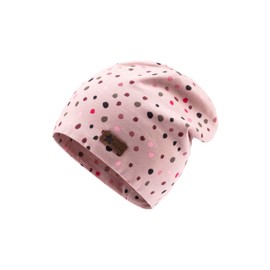 Sterntaler Beanie with Allover Dots - Girls' Slouch Beanie, Pearl Pink