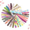Healeved 50PCS Double-Sided Printed Nail Files for Nail Art EVA