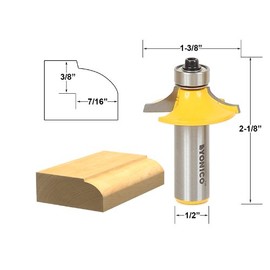 YONICO Cabinet Door Edge Router Bits Thumbnail Euro Style 1/2-Inch Shank 12161