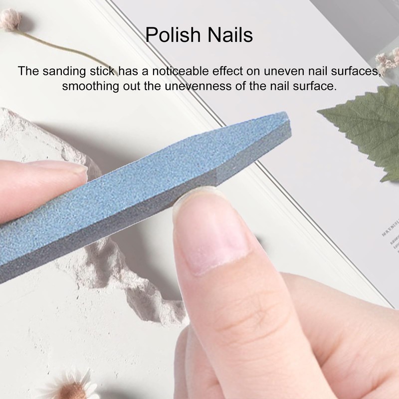 Jaasuee 8 Pieces Stone Nail File and Pumice Stone Stick