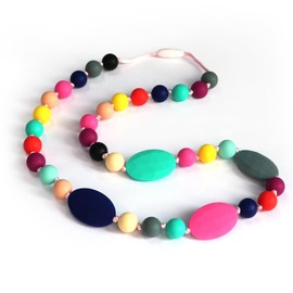 Chew Necklaces for Sensory Kids, Silicone Chewy Necklace Sensory for Biting Chewing Fidgeting, Sensory Toys for Autistic Children or Adults ADHD Anxiety SPD